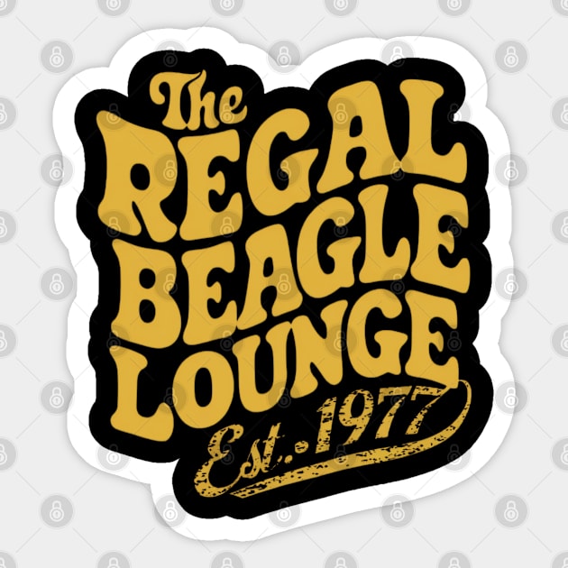 The Regal Beagle Est.1977 Lounge Sticker by thestaroflove